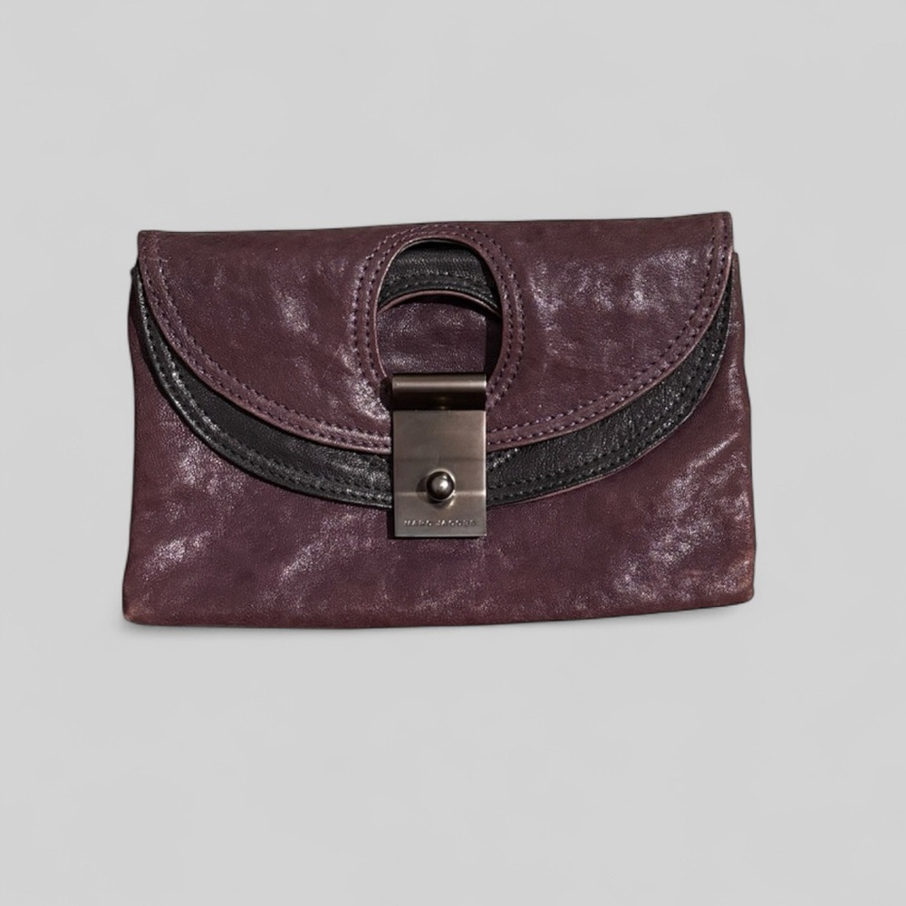 94 | 🍁🍁Marc Jacobs Daydream Eugenie Honeydew Clutch in Dark Purple - Picture 1 of 7